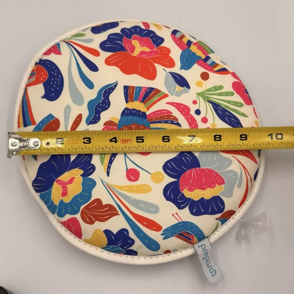 Prepara Oaxaca Fabric Tortilla Warmer 10” Colorful Mexican Folk Art Bird Floral